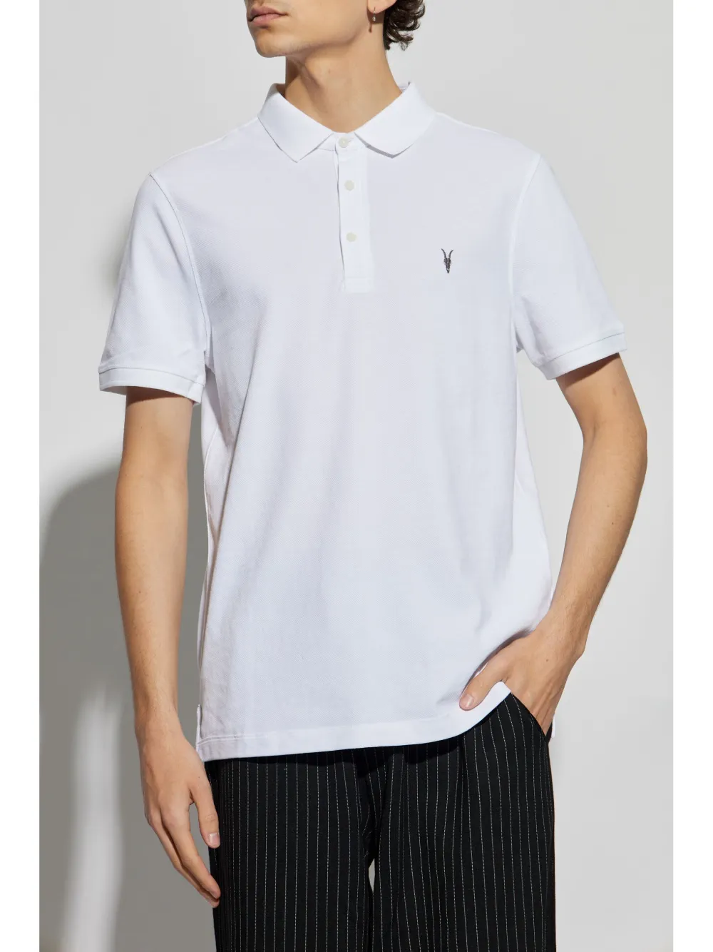 AllSaints Reform poloshirt Wit