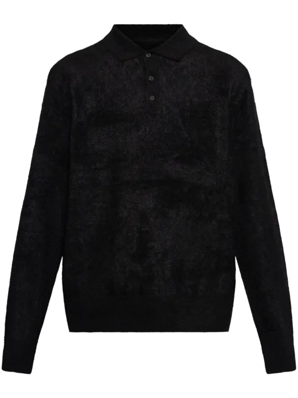 AllSaints Abel Polo Shirt Black FARFETCH PH
