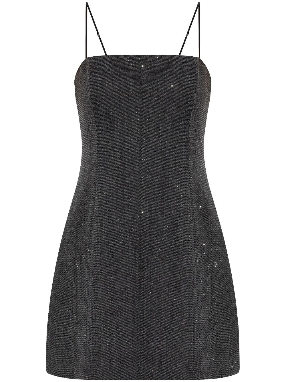 Alexander Wang crystal-embellished wool mini dress - Black