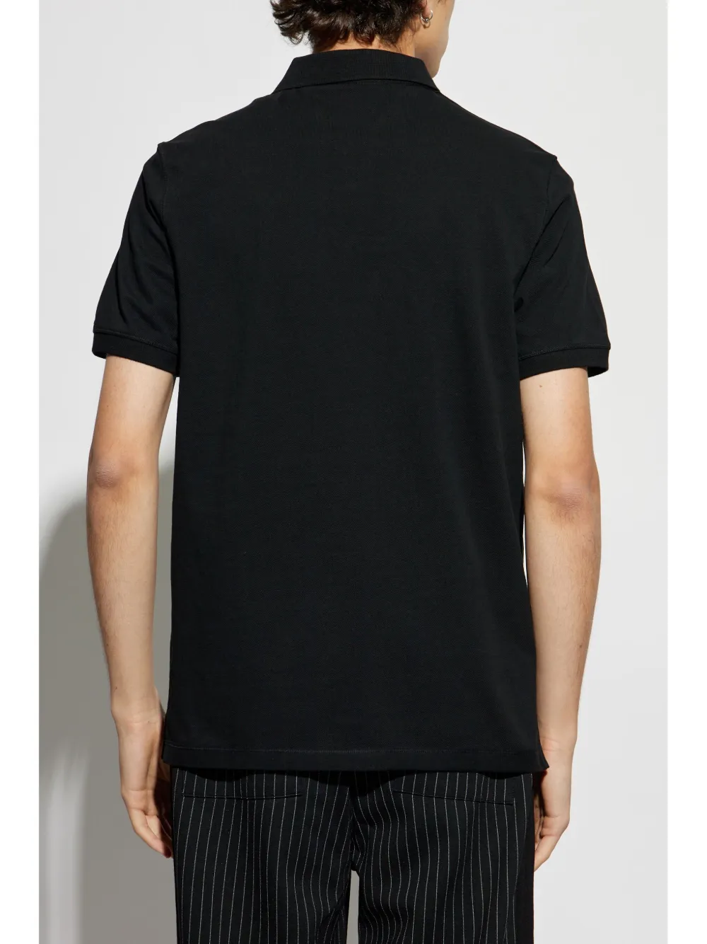 Allsaints Mode Merino Wool Polo Shirt In Black