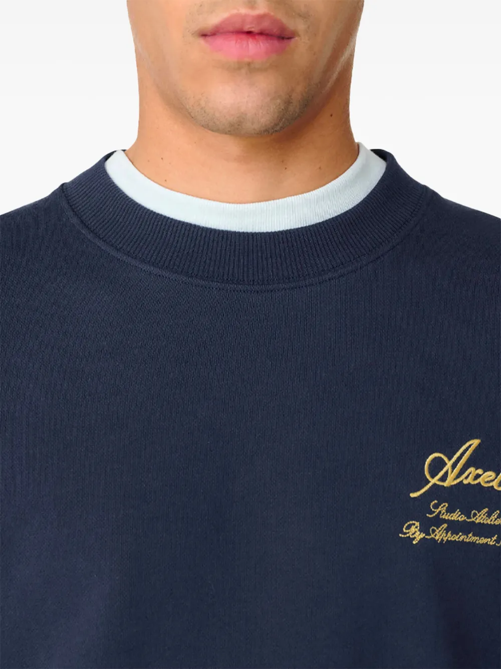 Axel Arigato Sweater met geborduurd logo Blauw