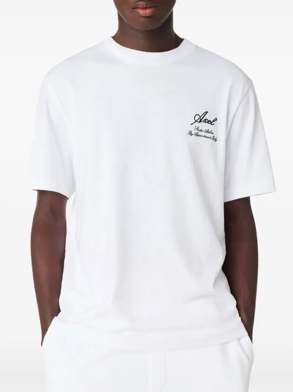 Axel Arigato logo-embroidered T-shirt White FARFETCH OM
