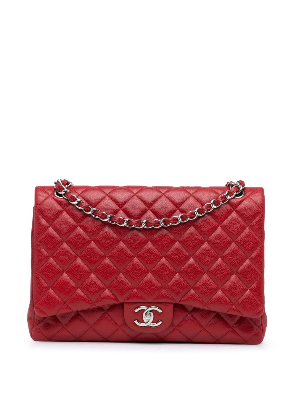 Affordable HOT SALE CHANEL 2010-2011 Maxi Classic Caviar Double Flap shoulder bag Women