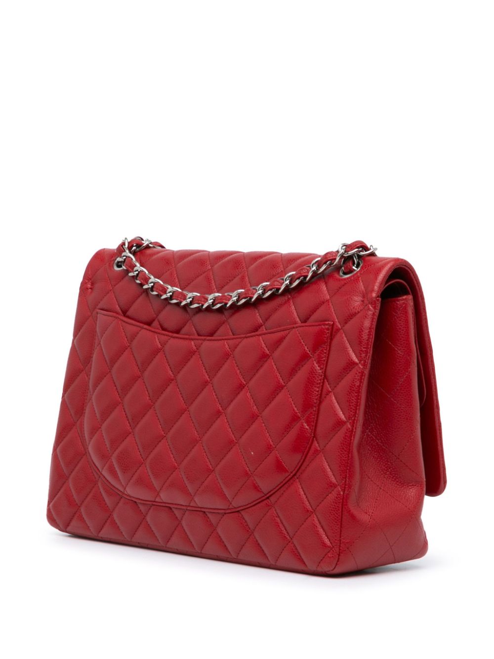 CHANEL Pre-Owned 2010-2011 Maxi Classic Caviar Double Flap shoulder bag - Rood