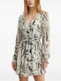 GUESS USA zebra-print belted mini dress - Neutrals