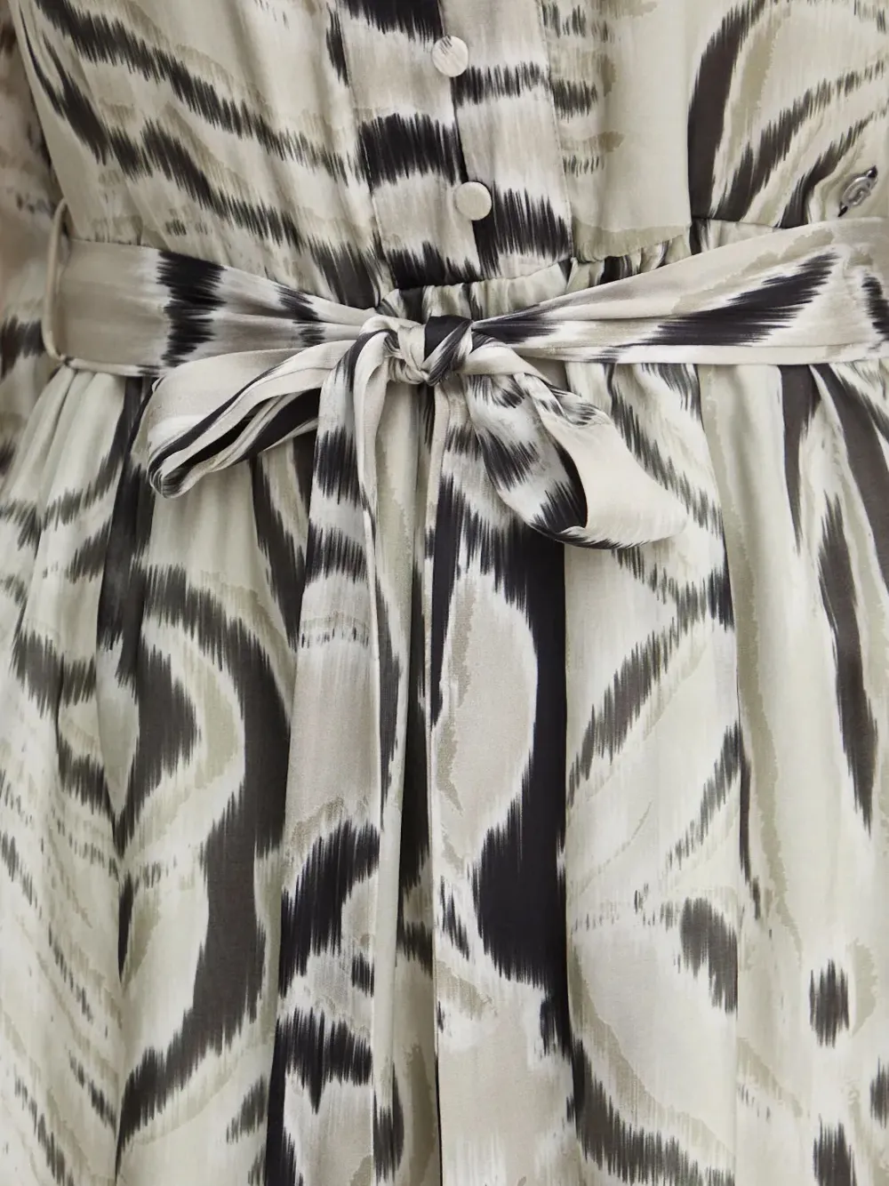 GUESS USA Mini-jurk met zebraprint en ceintuur Beige