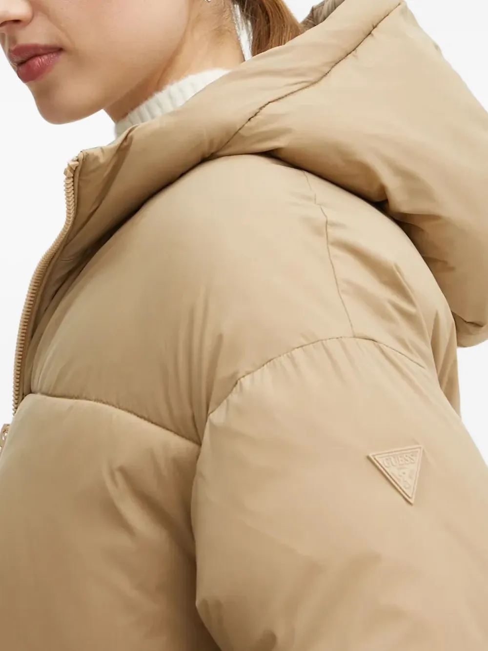 GUESS USA Donsjack met capuchon Beige