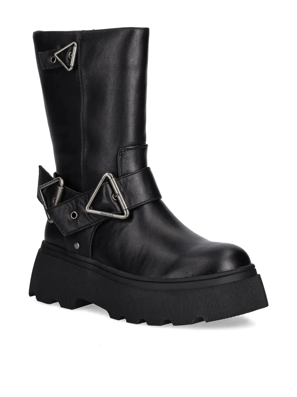 Guess Usa Buckle-strap Boots In Black