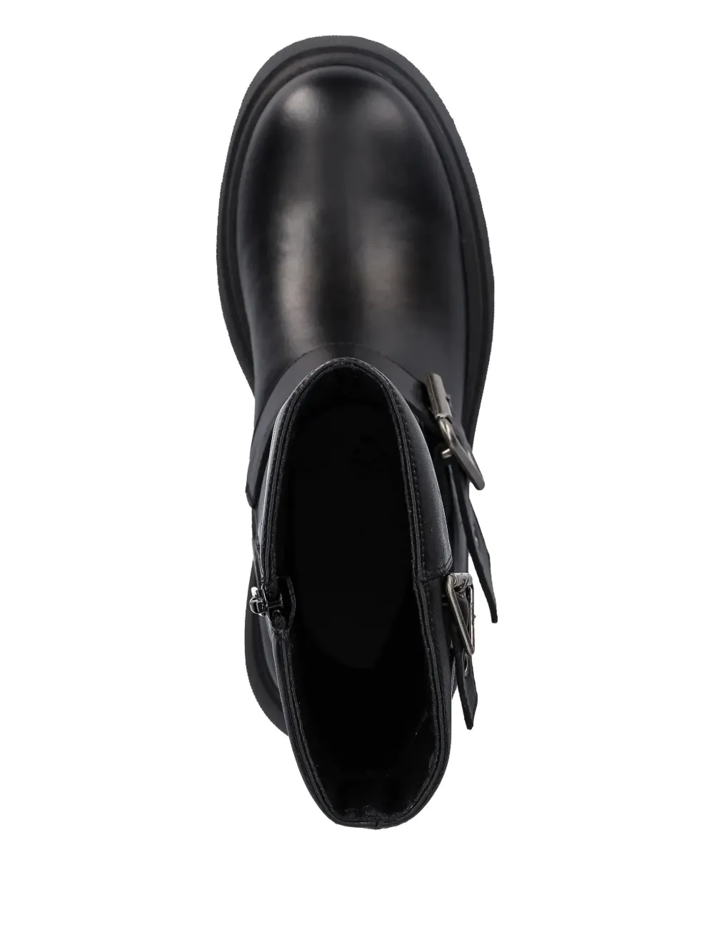 Guess Usa Buckle-strap Boots In Black
