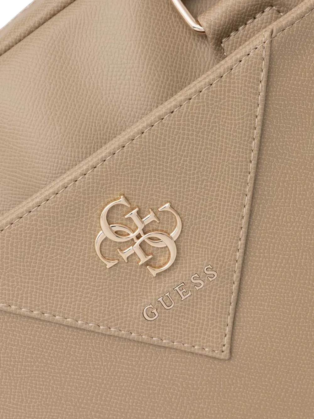 GUESS USA logo-plaque laptop bag Beige