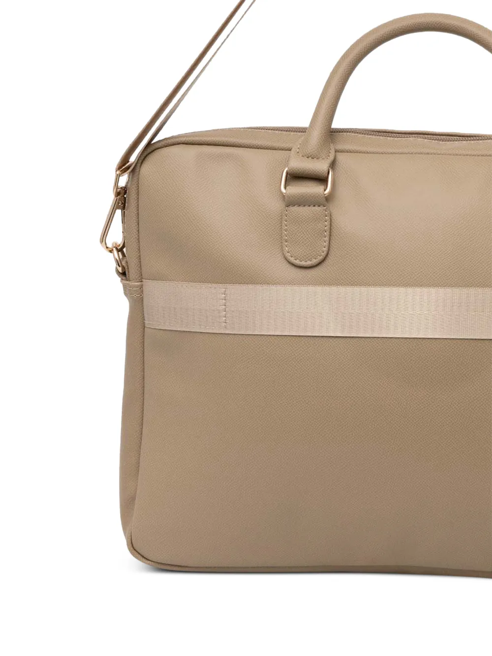 GUESS USA logo-plaque laptop bag Beige