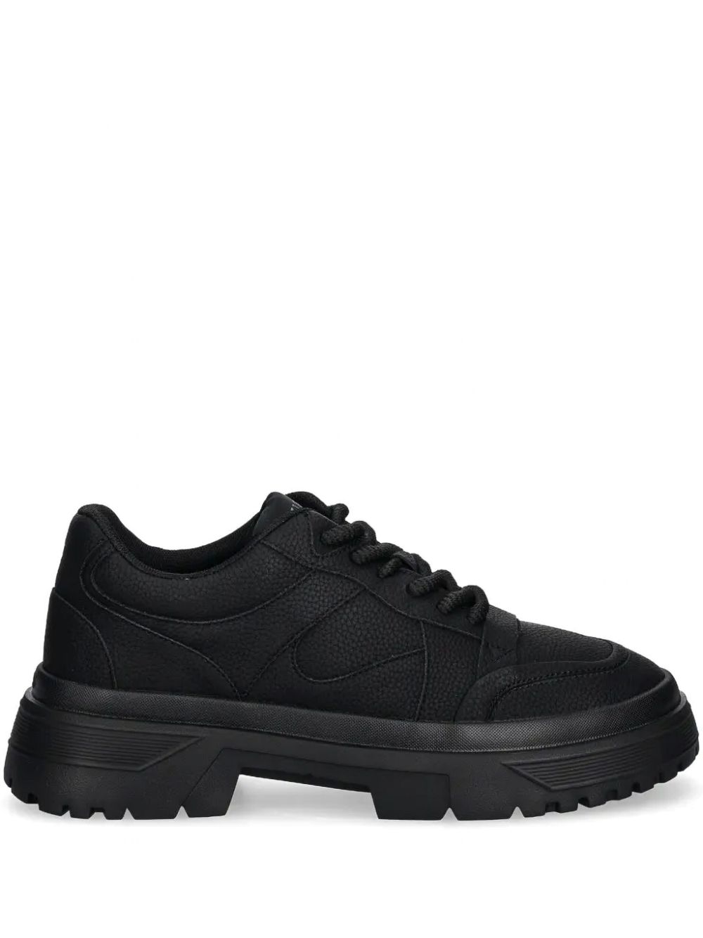 faux-leather sneakers