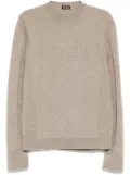 Zegna long-sleeve mélange polo - Brown