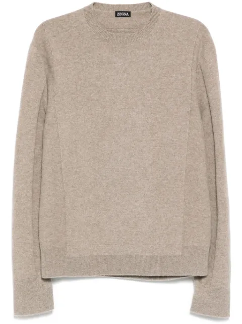 Zegna long-sleeve mélange polo 