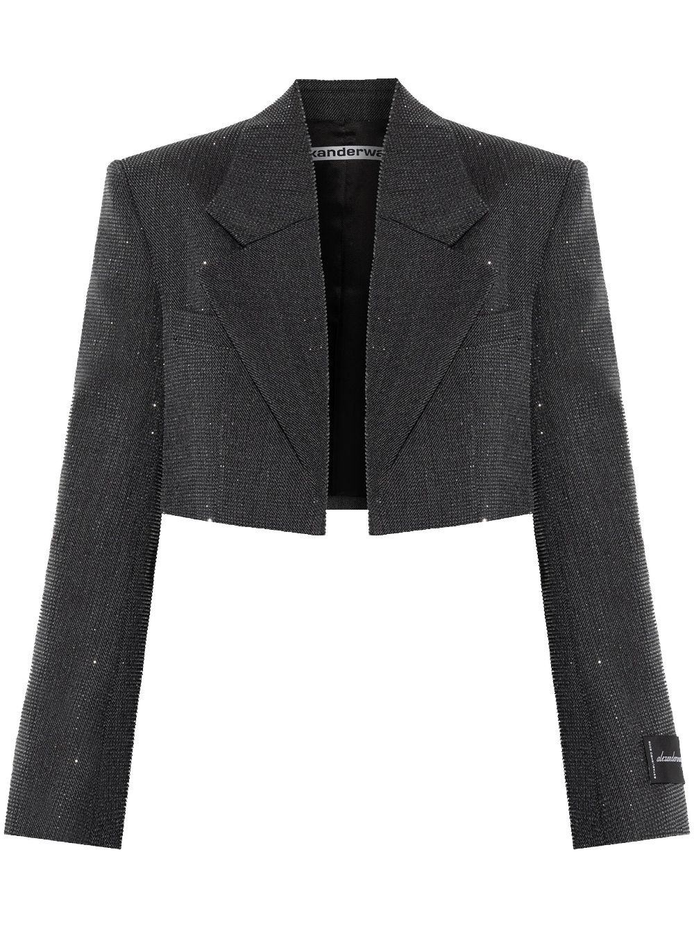 Alexander Wang cropped wool blazer - Grey