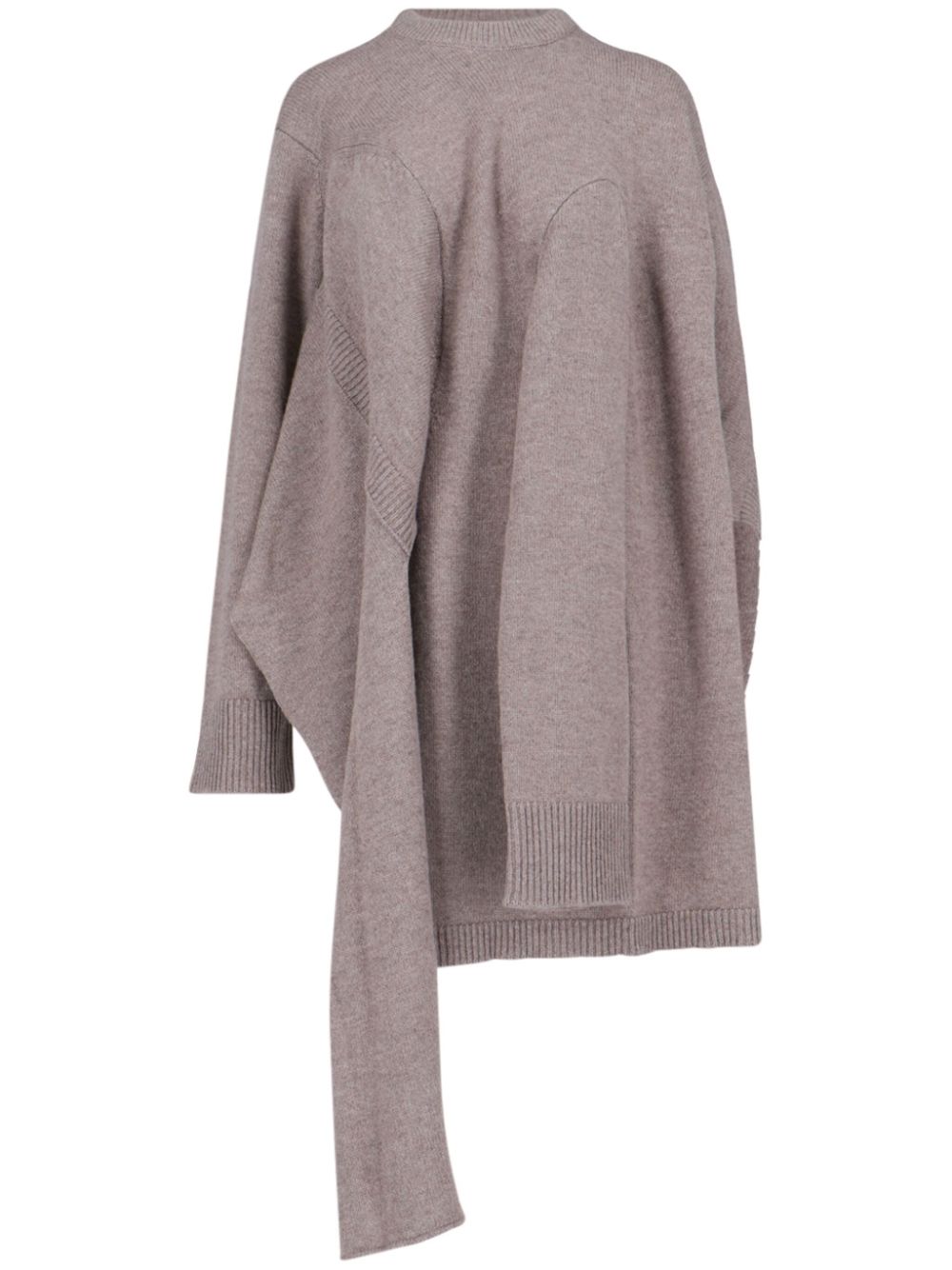 Niccolò Pasqualetti asymmetric sweater - Brown