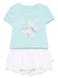 Lapin House jersey shorts set - White