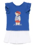 Lapin House jersey shorts set - White