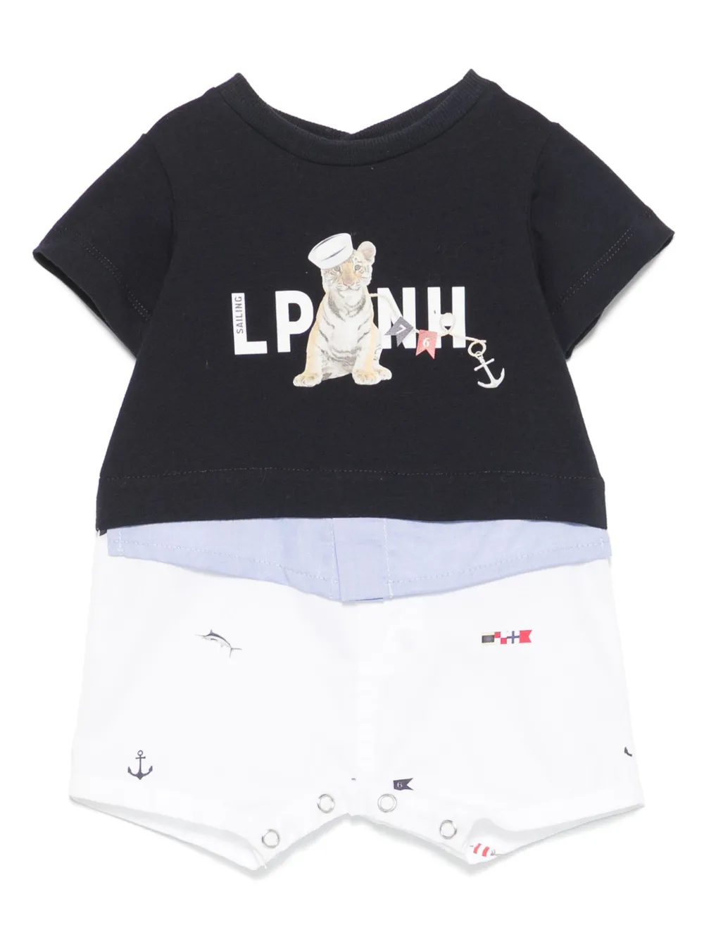 Lapin House Romper met print Blauw