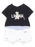 Lapin House graphic-print romper - Blue