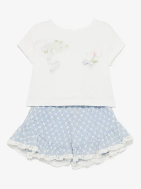 Lapin House フローラル ショートパンツ セット