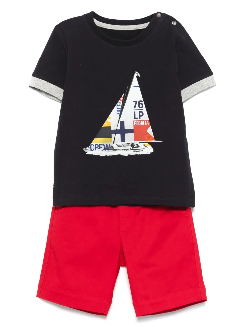 Lapin House gabardine-weave short sets | Red | Image 1
