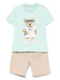 Lapin House gabardine-weave shorts set - Neutrals