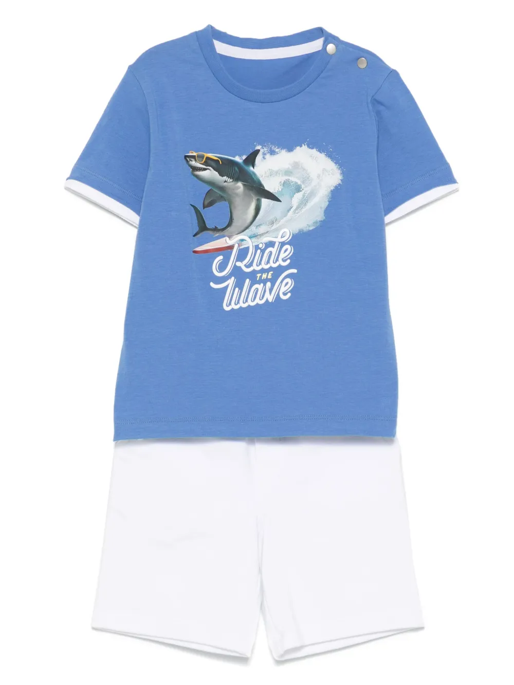 Lapin House Shorts met jersey textuur Wit