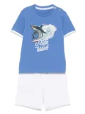 Lapin House jersey-texture shorts set - White