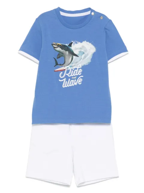 Lapin House jersey-texture shorts set