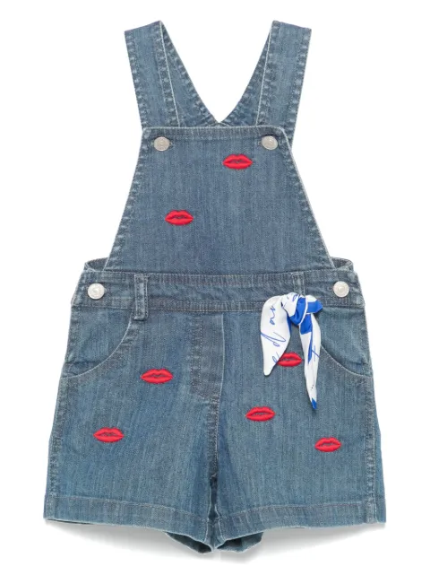 Lapin House overol con labios bordados