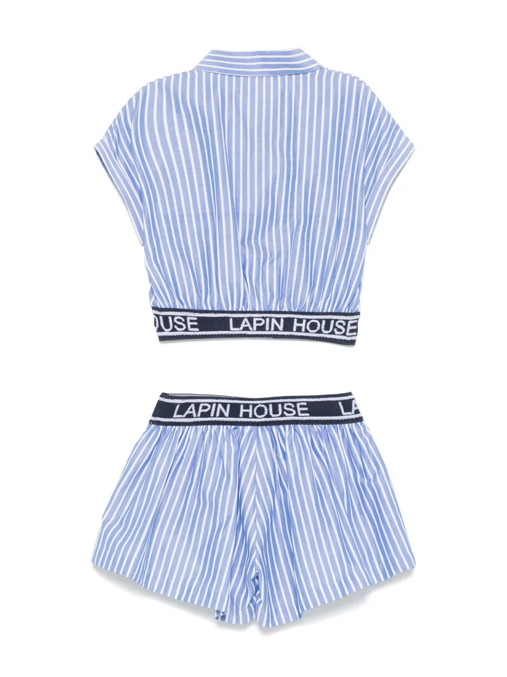 Lapin House Gestreepte shorts set - Blauw