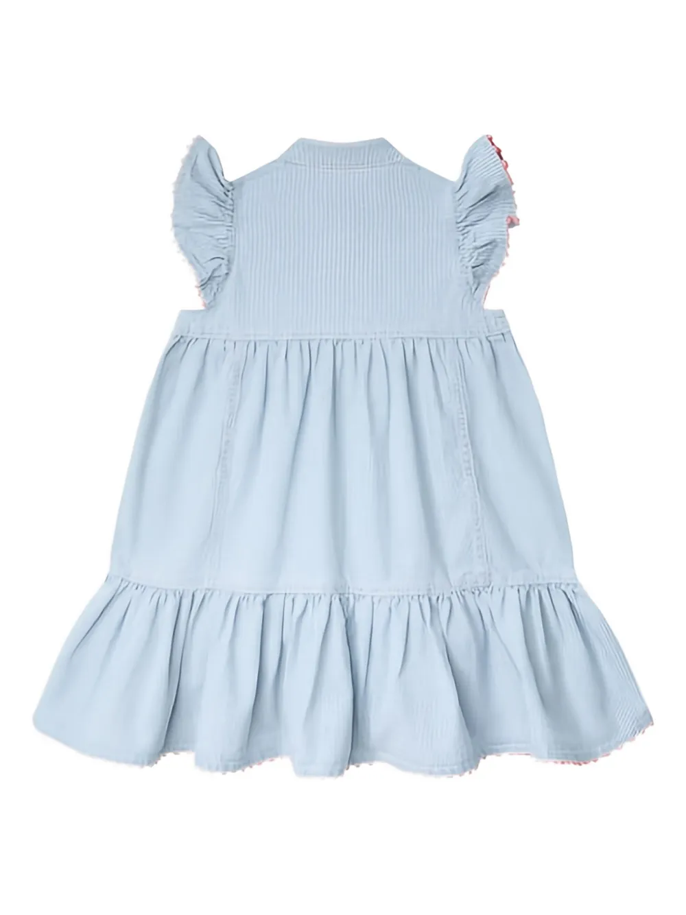 ZIMMERMANN Kids Wylie denim jurk met ruches Blauw
