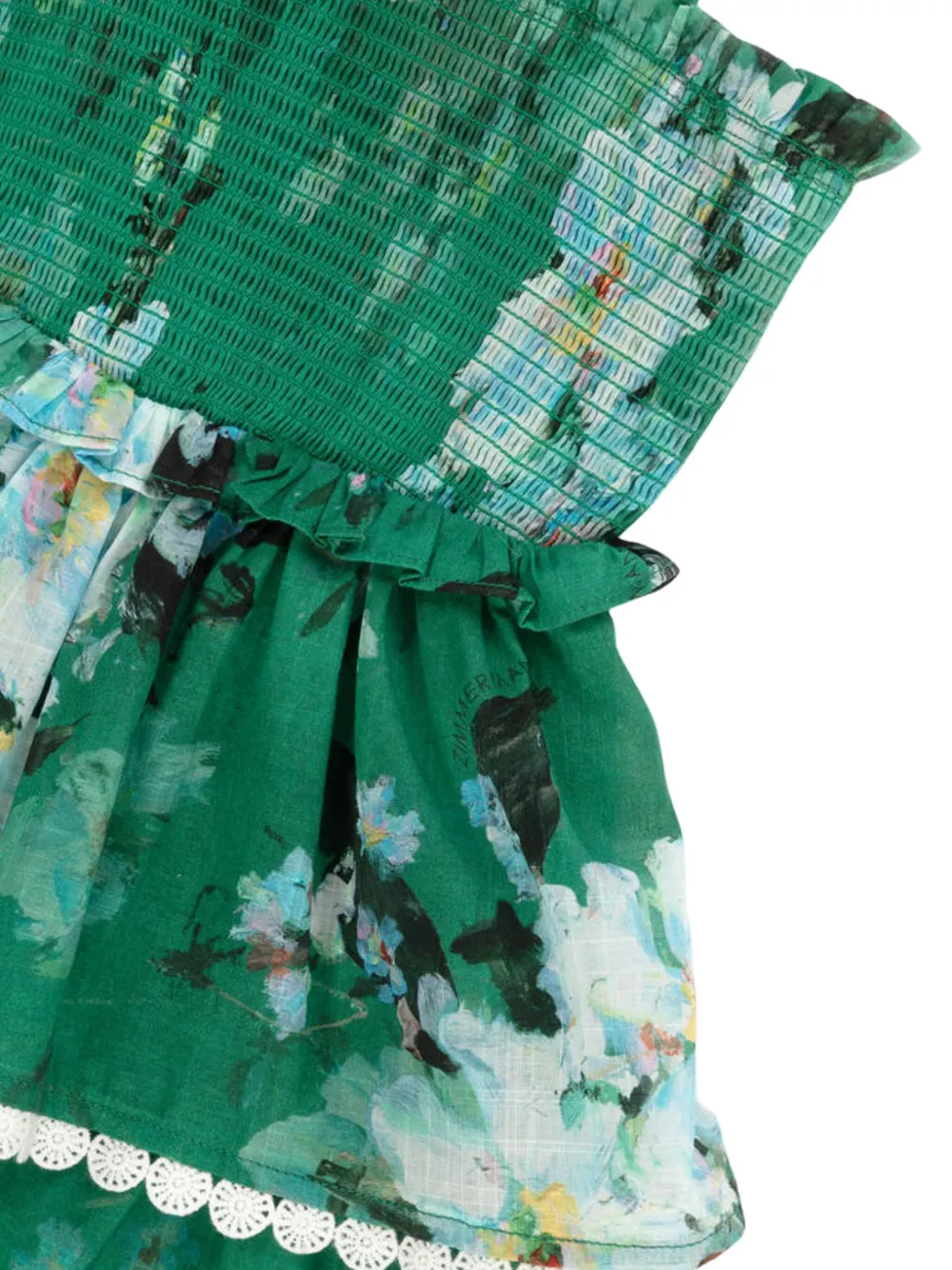 ZIMMERMANN Kids Everley jurk Groen