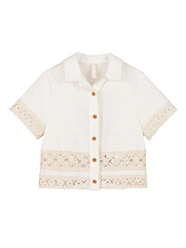 ZIMMERMANN Kids Wylie Shirt White FARFETCH AU