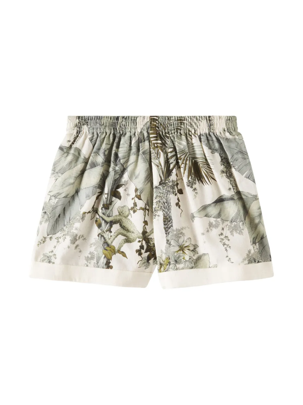 ZIMMERMANN Kids botanical-print shorts - Groen