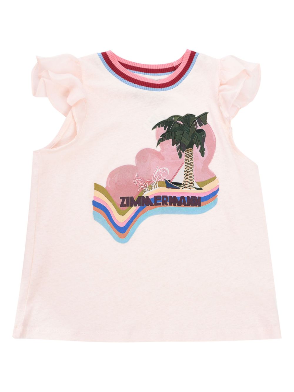 ZIMMERMANN Kids Everley T-shirt - Pink