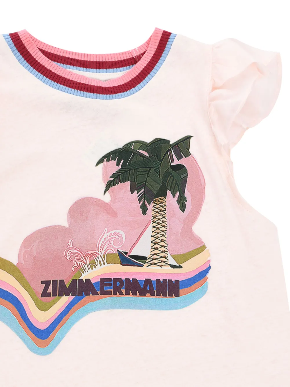 ZIMMERMANN Kids Everley T-shirt Roze