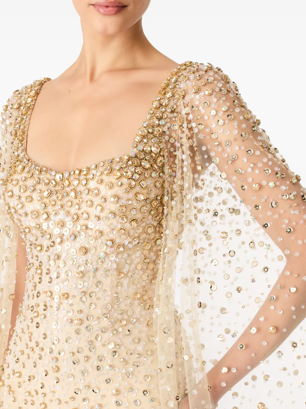 Jenny Packham Angel Wing jurk Beige