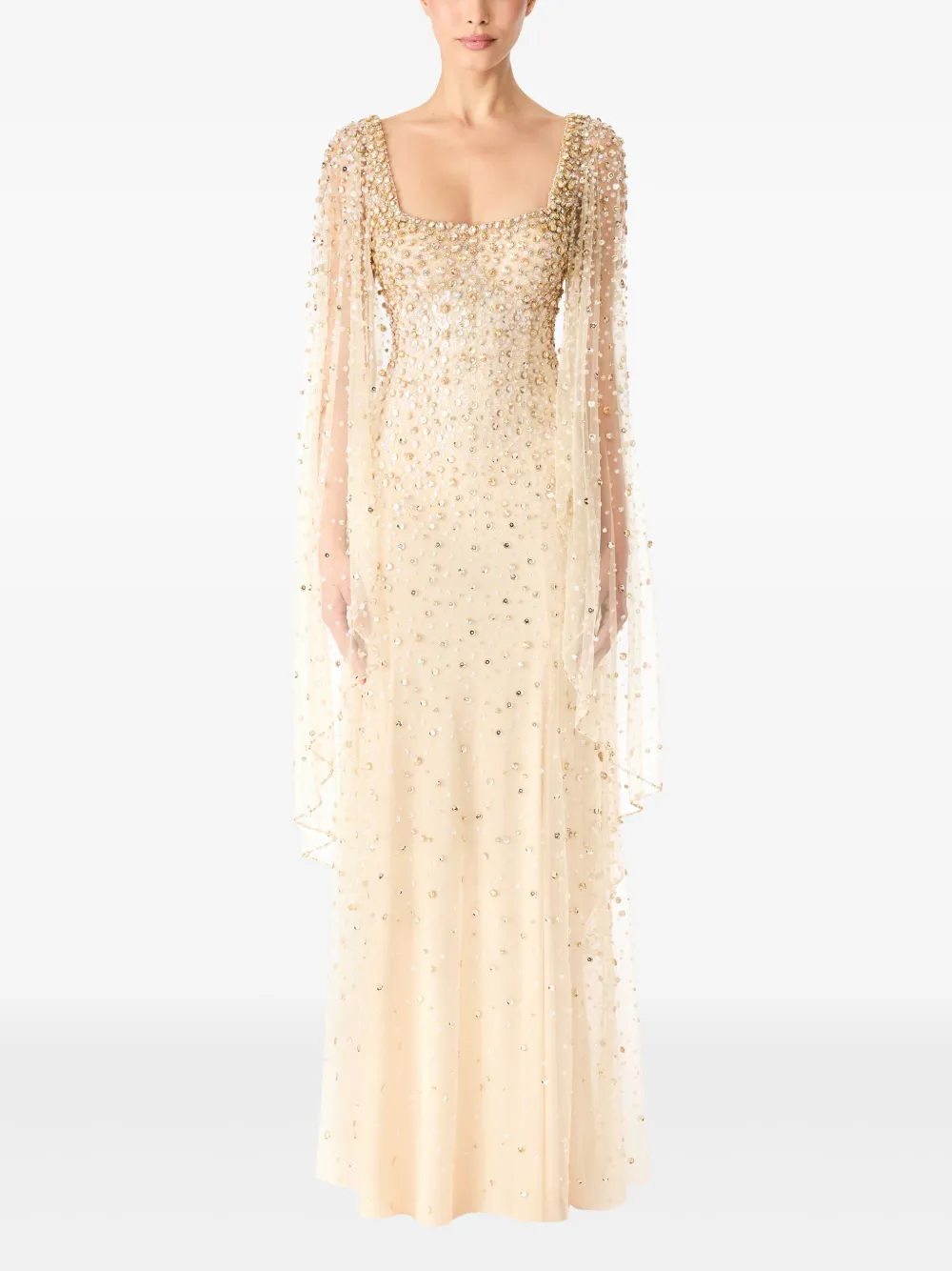 Jenny Packham Angel Wing jurk - Beige