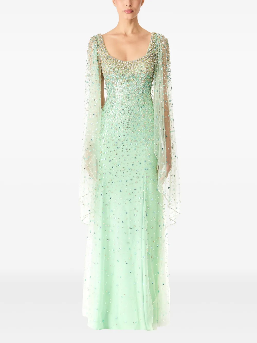 Jenny Packham Angel Wing jurk - Groen