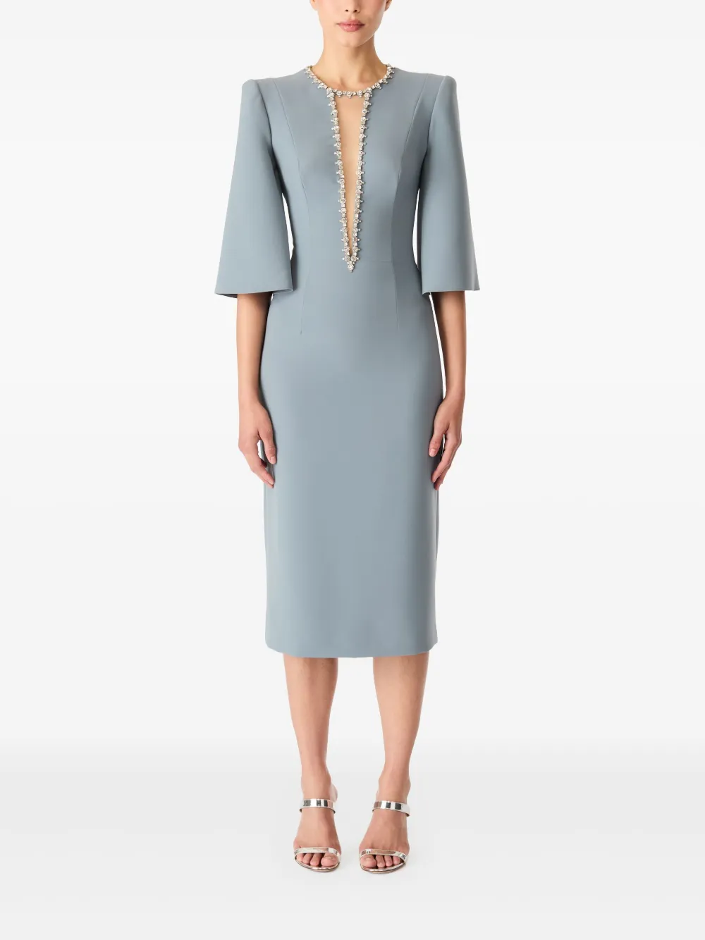 Jenny Packham Grace midi dress - Blauw