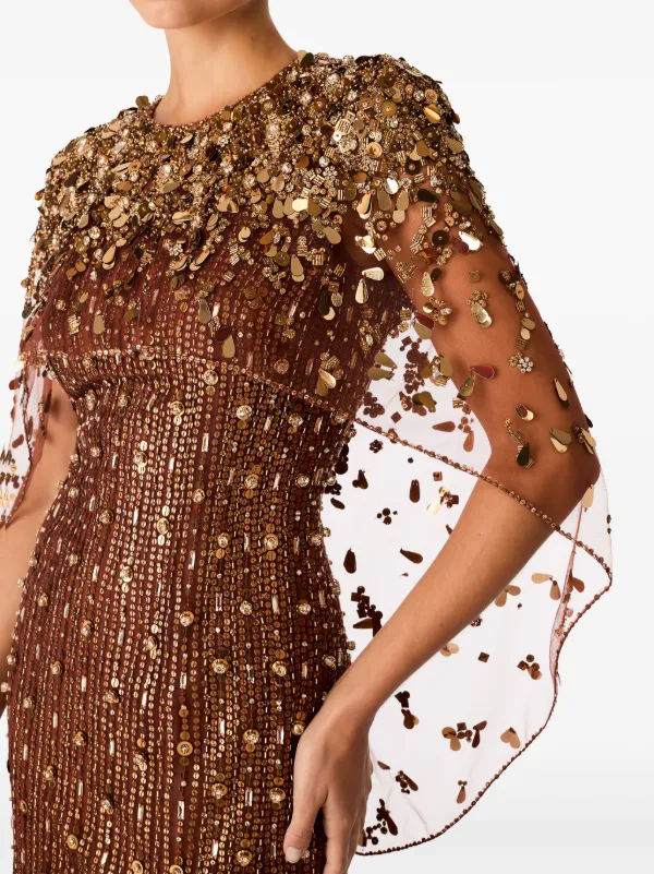 Jenny Packham Nettie Gown | Brown | FARFETCH Jenny Packham Nettie Gown | Brown | FARFETCH