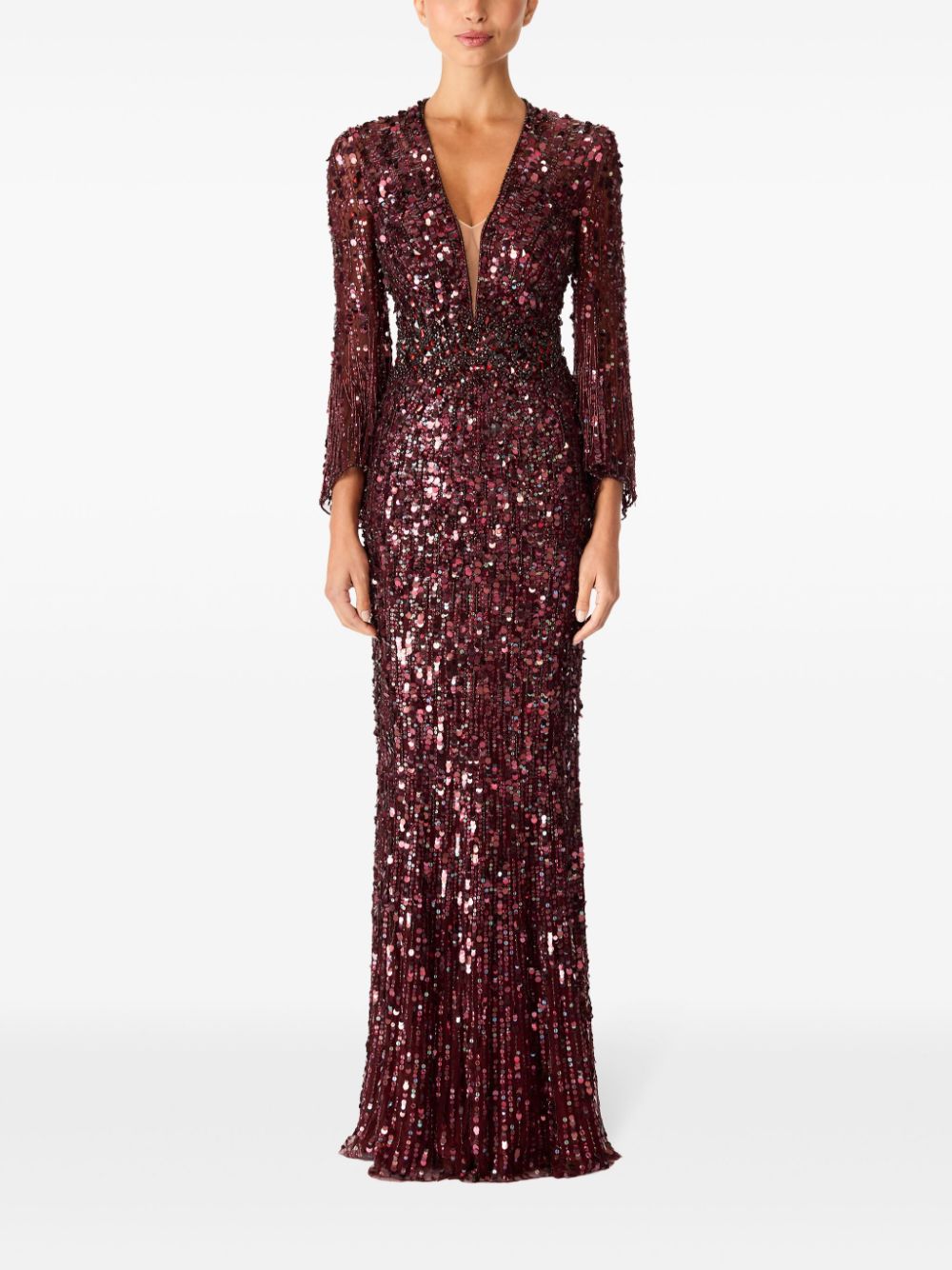 Jenny Packham Chari avondjurk - Rood