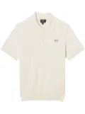 A.P.C. logo-embroidered polo shirt - White