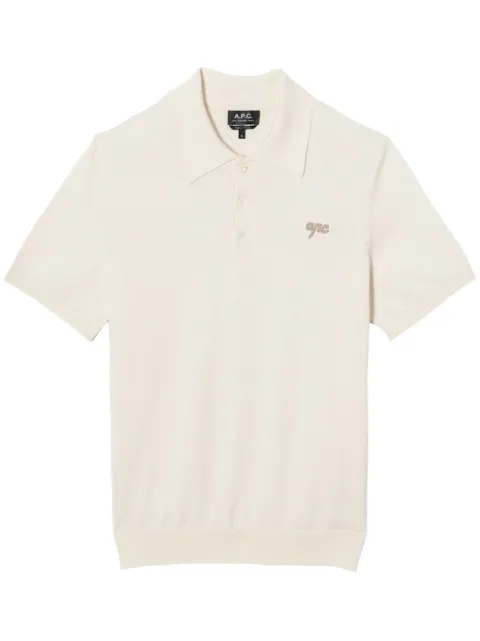 A.P.C. logo-embroidered polo shirt
