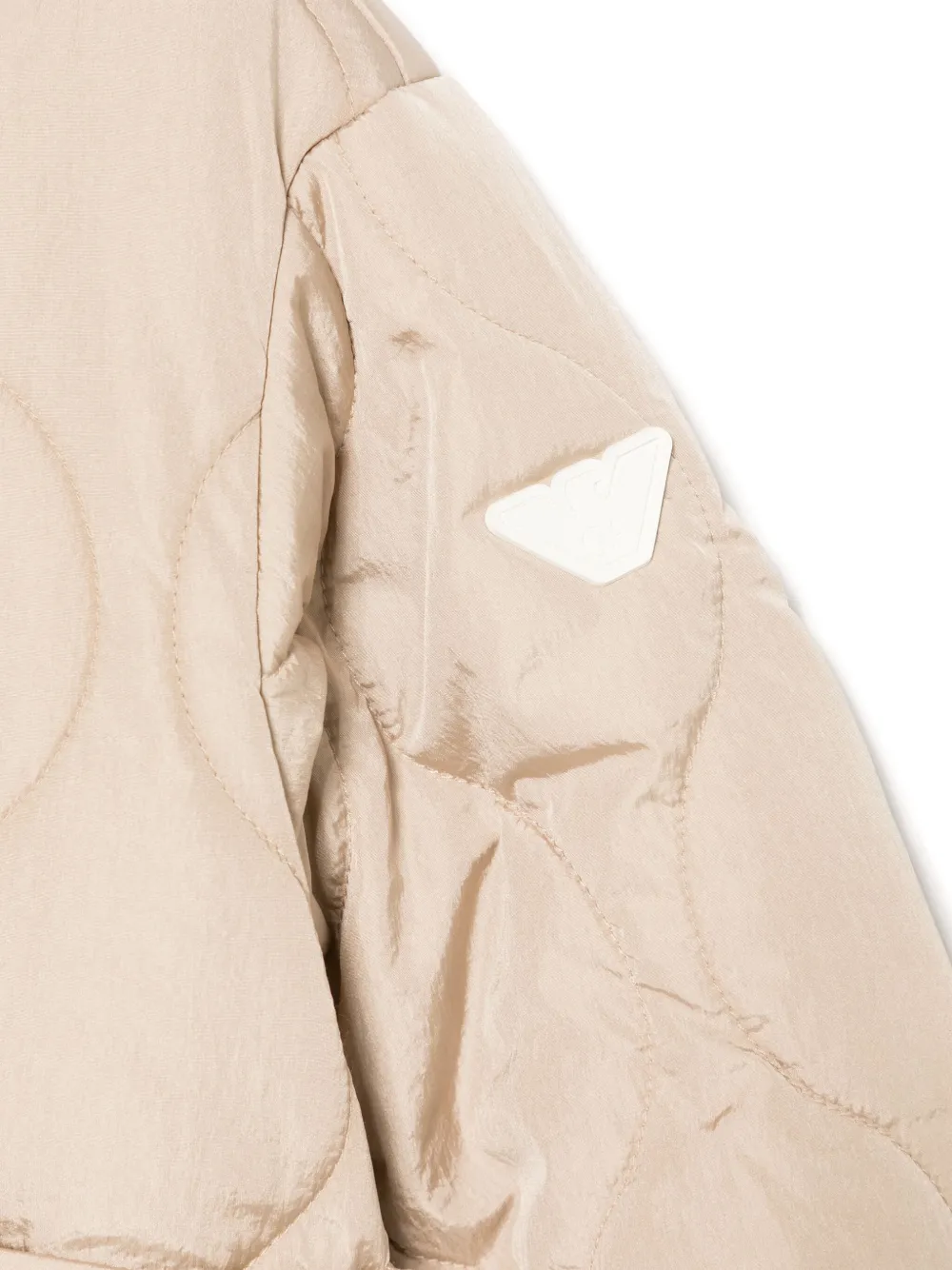 Emporio Armani Kids Gewatteerd donsjack Beige