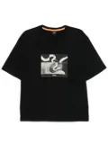 BOSS snake-print T-shirt - Black