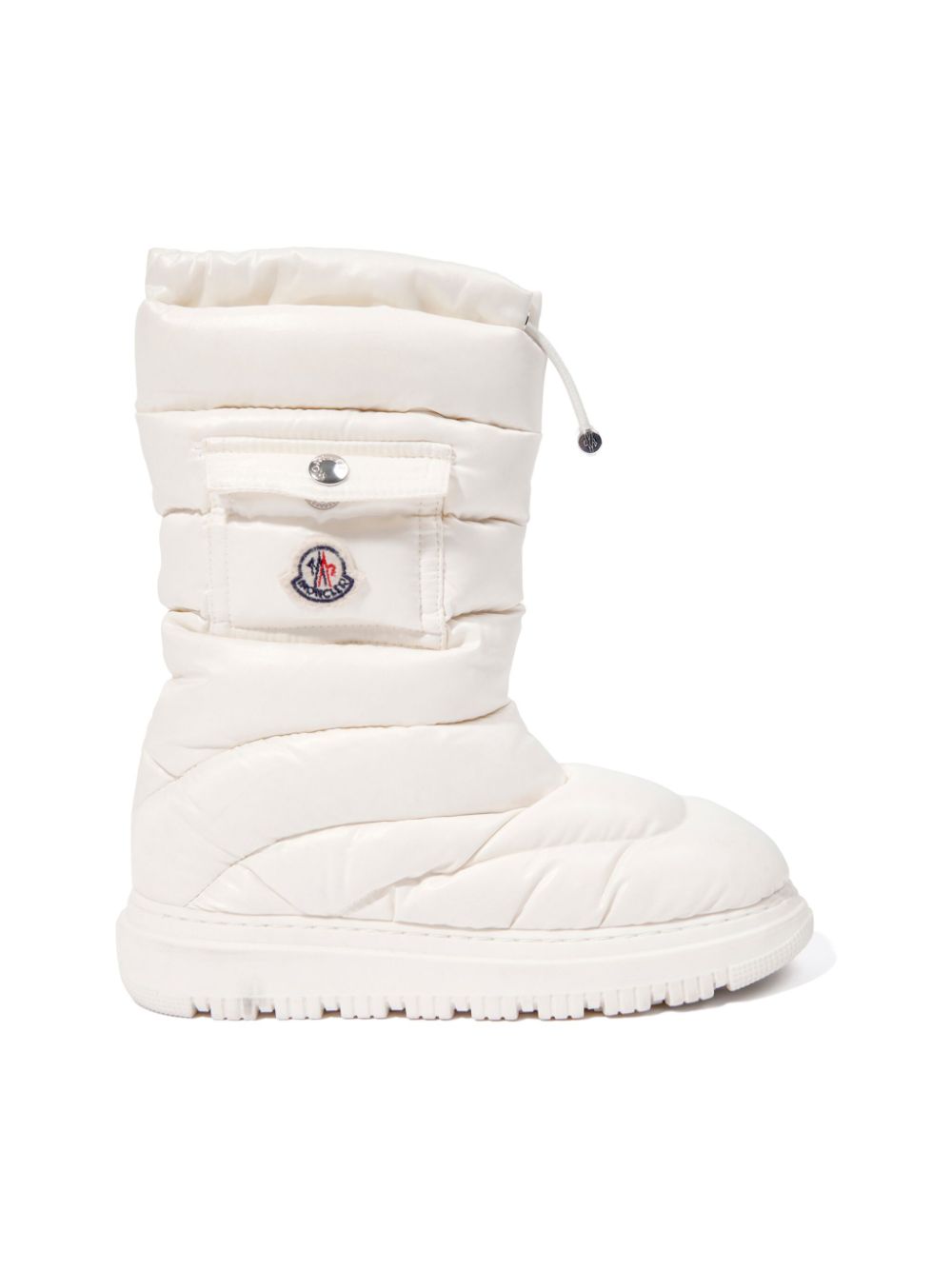 Moncler Enfant logo-patch boots - White