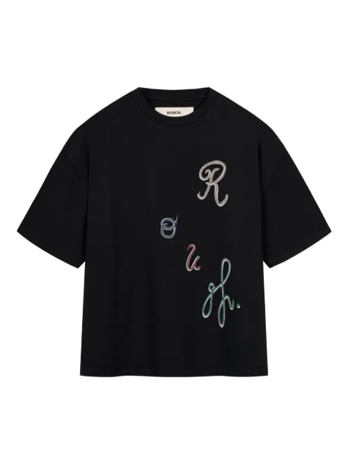 ROUGH. t-shirt Floral Chain - Noir - ROUGH. - Modalova